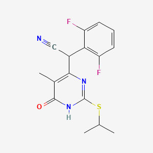 molecular formula C16H15F2N3OS B12397339 HIV-1 inhibitor-41 