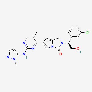 2-[(1S)-1-(3-chlorophenyl)-2-hydroxyethyl]-6-[5-methyl-2-[(2-methylpyrazol-3-yl)amino]pyrimidin-4-yl]-1H-pyrrolo[1,2-c]imidazol-3-one