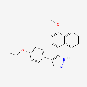 4-(4-ethoxyphenyl)-5-(4-methoxynaphthalen-1-yl)-1H-pyrazole