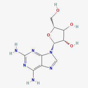 molecular formula C10H14N6O4 B12397447 (2R,3S,5R)-2-(2,6-diaminopurin-9-yl)-5-(hydroxymethyl)oxolane-3,4-diol 