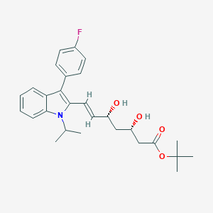 molecular formula C28H34FNO4 B123975 氟伐他汀叔丁酯，(+)- CAS No. 194935-03-0