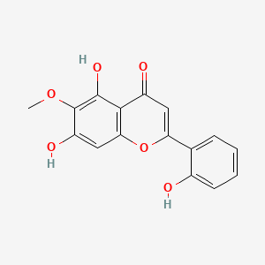 molecular formula C16H12O6 B1239750 5,7,2'-Trihydroxy-6-methoxyflavone CAS No. 86926-51-4