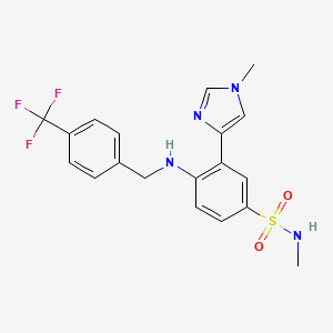 N-methyl-3-(1-methylimidazol-4-yl)-4-[[4-(trifluoromethyl)phenyl]methylamino]benzenesulfonamide