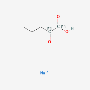 molecular formula C6H10NaO3 B12397522 Alpha-ketoisocaproic acid-13C2 (sodium) 