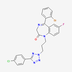 molecular formula C25H19BrClFN6O B12397546 Antifungal agent 52 