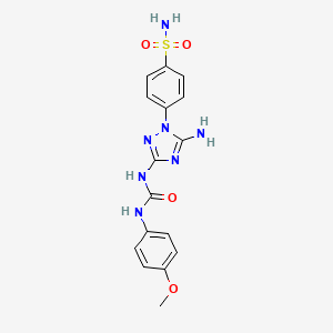 molecular formula C16H17N7O4S B12397586 Hcaix-IN-1 