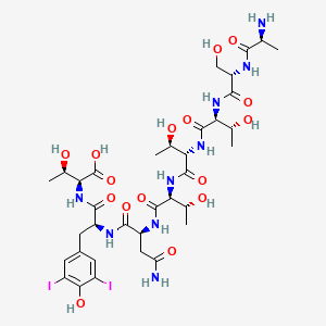 molecular formula C35H53I2N9O16 B12397621 [3,5 Diiodo-Tyr7] Peptide T 