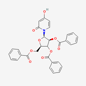 molecular formula C31H25NO9 B12397645 4-Hydroxy-1-(2,3,5-tri-O-benzoyl-|A-D-ribofuranosyl)-2(1H)-pyridinone 