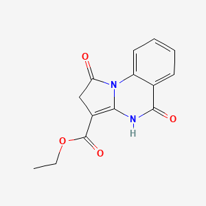 molecular formula C14H12N2O4 B1239769 1,5-Dioxo-2,4-dihydropyrrolo[1,2-a]quinazoline-3-carboxylic acid ethyl ester 