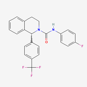 molecular formula C23H18F4N2O B12397768 (1R)-N-(4-fluorophenyl)-1-[4-(trifluoromethyl)phenyl]-3,4-dihydro-1H-isoquinoline-2-carboxamide 