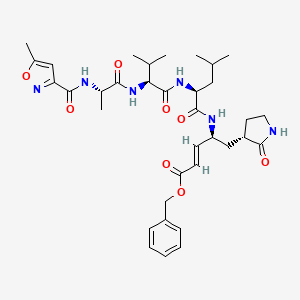 (E)-(4S,6S)-8-Methyl-6-((S)-3-methyl-2-{(S)-2-[(5-methyl-isoxazole-3-carbonyl)-amino]-propionylamino}-butyrylamino)-5-oxo-4-((R)-2-oxo-pyrrolidin-3-ylmethyl)-non-2-enoic acid benzyl ester