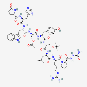 molecular formula C61H86N18O15 B12397836 (Ser(Ac)4,D-Ser(tBu)6,Azagly10)-LHRH 