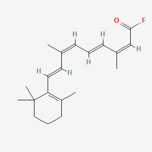 molecular formula C20H27FO B1239784 (2Z,4E,6Z,8E)-3,7-dimethyl-9-(2,6,6-trimethylcyclohexen-1-yl)nona-2,4,6,8-tetraenoyl fluoride CAS No. 83802-77-1