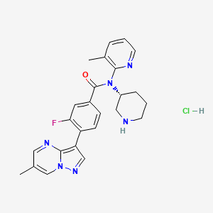 molecular formula C25H26ClFN6O B12397849 CD33 splicing modulator 1 hydrochloride 