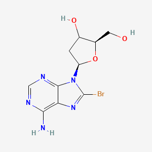 molecular formula C10H12BrN5O3 B12397853 (2R,5R)-5-(6-amino-8-bromopurin-9-yl)-2-(hydroxymethyl)oxolan-3-ol 