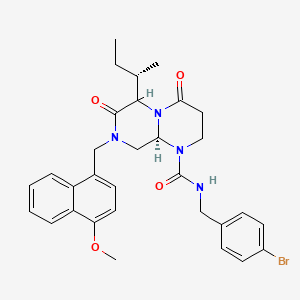 (9aS)-N-[(4-bromophenyl)methyl]-6-[(2S)-butan-2-yl]-8-[(4-methoxynaphthalen-1-yl)methyl]-4,7-dioxo-3,6,9,9a-tetrahydro-2H-pyrazino[1,2-a]pyrimidine-1-carboxamide