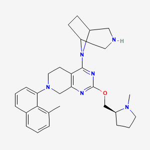 molecular formula C30H38N6O B12397887 4-(3,8-diazabicyclo[3.2.1]octan-8-yl)-7-(8-methylnaphthalen-1-yl)-2-[[(2S)-1-methylpyrrolidin-2-yl]methoxy]-6,8-dihydro-5H-pyrido[3,4-d]pyrimidine 