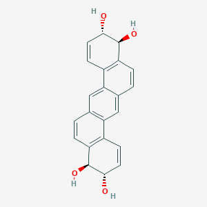 molecular formula C22H18O4 B123979 Dibenz(a,h)anthracene, 3,4:10,11-tetrahydroxy-3,4,10,11-tetrahydro-, trans,trans- CAS No. 151910-74-6