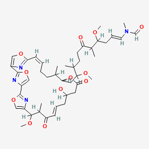 molecular formula C44H60N4O12 B1239790 Kabiramide C, 21-O-de(aminocarbonyl)-23,24-didehydro-14-demethoxy-3,23-didemethyl-25-deoxy-25-oxo- CAS No. 113275-14-2