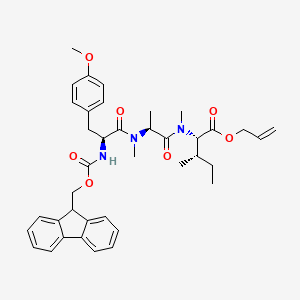 molecular formula C39H47N3O7 B12397906 Allyl N-(N-((S)-2-((((9H-fluoren-9-yl)methoxy)carbonyl)amino)-3-(4-methoxyphenyl)propanoyl)-N-methyl-L-alanyl)-N-methyl-L-isoleucinate 