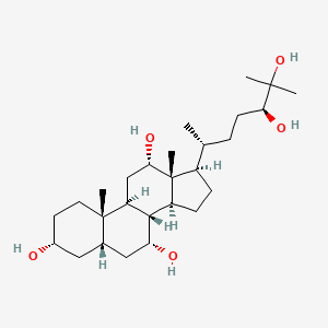 molecular formula C27H48O5 B1239794 胆甾烷-3,7,12,24,25-五醇 CAS No. 58580-61-3