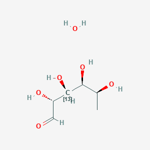 molecular formula C6H14O6 B12397943 Rhamnose-13C-2 (monohydrate) 