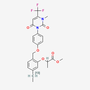 molecular formula C25H25F3N2O6 B12397944 (+/-)-Benzfendizone-13C1 