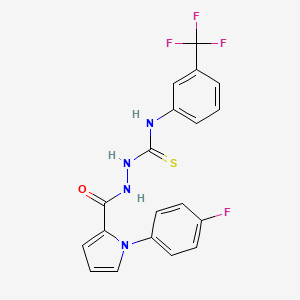 molecular formula C19H14F4N4OS B12397975 1-[[1-(4-Fluorophenyl)pyrrole-2-carbonyl]amino]-3-[3-(trifluoromethyl)phenyl]thiourea 