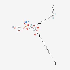 sodium;2,3-dihydroxypropyl [(2R)-1,1,2,3,3-pentadeuterio-3-heptadecanoyloxy-2-[(Z)-tetradec-9-enoyl]oxypropyl] phosphate