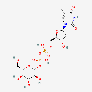 molecular formula C16H26N2O16P2 B1239802 dTDP-L-glucose 