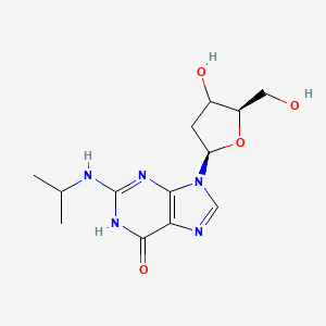 molecular formula C13H19N5O4 B12398040 9-[(2R,5R)-4-hydroxy-5-(hydroxymethyl)oxolan-2-yl]-2-(propan-2-ylamino)-1H-purin-6-one 