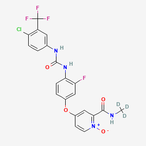 molecular formula C21H15ClF4N4O4 B12398063 Regorafenib(Pyridine)-N-oxide-d3 