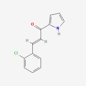 molecular formula C13H10ClNO B1239808 (E)-3-(2-chlorophenyl)-1-(1H-pyrrol-2-yl)prop-2-en-1-one 