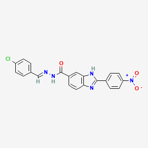 molecular formula C21H14ClN5O3 B12398084 Antifungal agent 33 