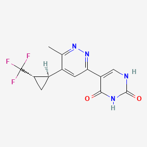 5-[6-methyl-5-[(1S,2S)-2-(trifluoromethyl)cyclopropyl]pyridazin-3-yl]-1H-pyrimidine-2,4-dione