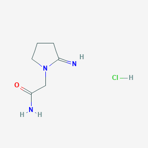 molecular formula C6H12ClN3O B123981 2-Imino-1-pyrrolidineacetamide monohydrochloride CAS No. 151602-33-4