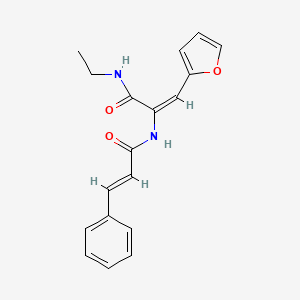 (E)-N-ethyl-3-(furan-2-yl)-2-[[(E)-3-phenylprop-2-enoyl]amino]prop-2-enamide