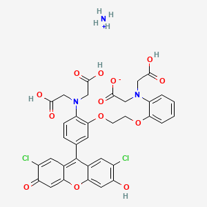 azanium;2-[2-[2-[2-[bis(carboxymethyl)amino]-5-(2,7-dichloro-3-hydroxy-6-oxoxanthen-9-yl)phenoxy]ethoxy]-N-(carboxymethyl)anilino]acetate