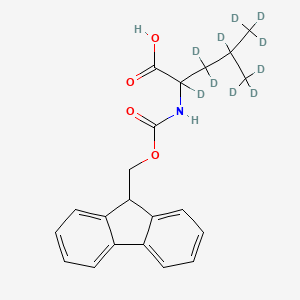 molecular formula C21H23NO4 B12398237 DL-Leucine-N-FMOC-d10 