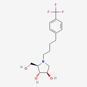 molecular formula C16H22F3NO3 B12398246 (2R,3R,4R)-2-(hydroxymethyl)-1-[4-[4-(trifluoromethyl)phenyl]butyl]pyrrolidine-3,4-diol 