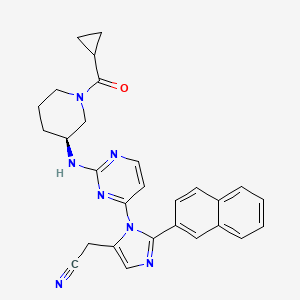 molecular formula C28H27N7O B12398336 JNK3 inhibitor-4 