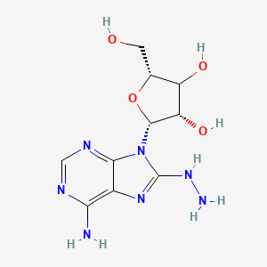 (2R,3S,5R)-2-(6-amino-8-hydrazinylpurin-9-yl)-5-(hydroxymethyl)oxolane-3,4-diol