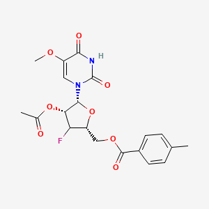 [(2R,4R,5R)-4-acetyloxy-3-fluoro-5-(5-methoxy-2,4-dioxopyrimidin-1-yl)oxolan-2-yl]methyl 4-methylbenzoate