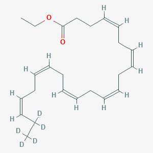 molecular formula C24H36O2 B12398390 Docosahexaenoic acid ethyl ester-d5-1 