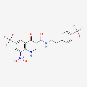 molecular formula C20H15F6N3O4 B12398415 Antimycobacterial agent-6 