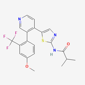 N-(5-(3-(2-Trifluoromethyl-4-methoxyphenyl)-4-pyridyl)thiazole-2-yl)-2-methylpropanamide