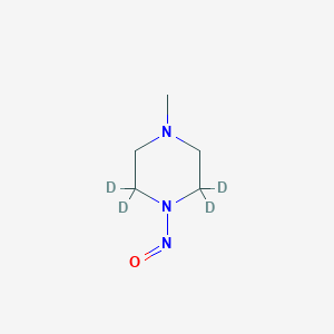 molecular formula C5H11N3O B12398424 N-Methyl-N'-nitrosopiperazine-d4 