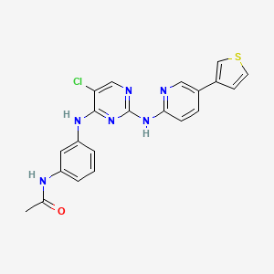 molecular formula C21H17ClN6OS B12398435 Cathepsin C-IN-5 