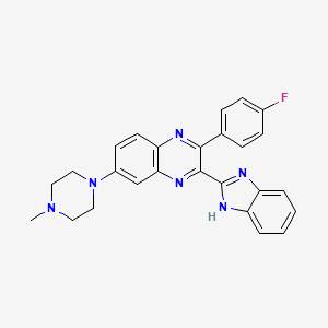 molecular formula C26H23FN6 B12398464 Antitumor agent-74 