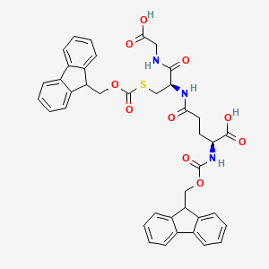 molecular formula C40H37N3O10S B12398518 Fmoc-gGlu-Cys(Fmoc)(Fmoc)-Gly-OH 